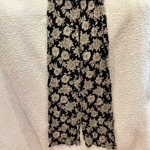 Brandy Melville Black Floral Pants